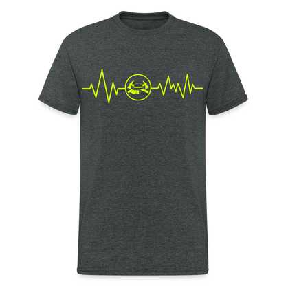 Unisex T-Shirt "Feuerwehr 4" - Dunkelgrau meliert