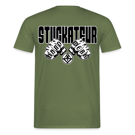 Unisex T-Shirt "Stuckateur" Militärgrün Männer T-Shirt