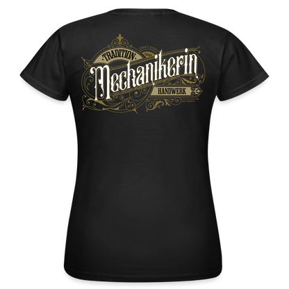 Frauen T-Shirt "Mechaikerin"-Nostalgie Schwarz Frauen T-Shirt {{ color }}