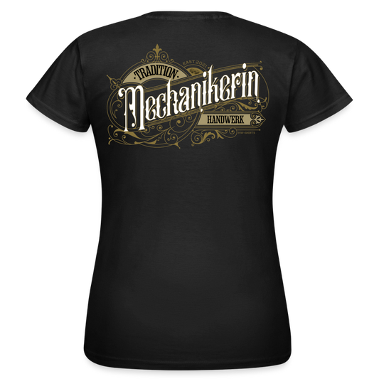 Frauen T-Shirt "Mechaikerin"-Nostalgie Schwarz Frauen T-Shirt {{ color }}