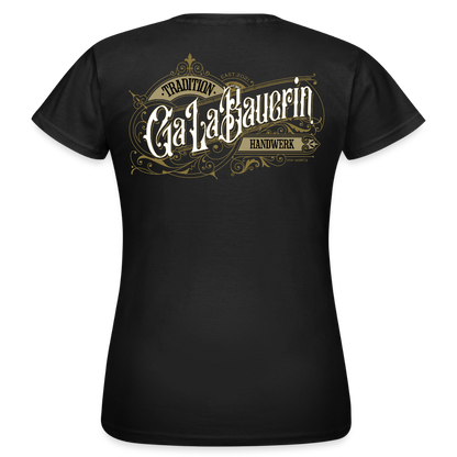 Frauen T-Shirt "GaLaBauerin" Nostalgie Handwerk Schwarz Frauen T-Shirt