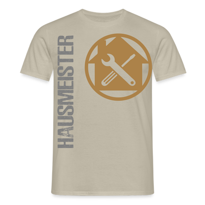 Unisex T-Shirt "Hausmeister" Sandbeige Männer T-Shirt