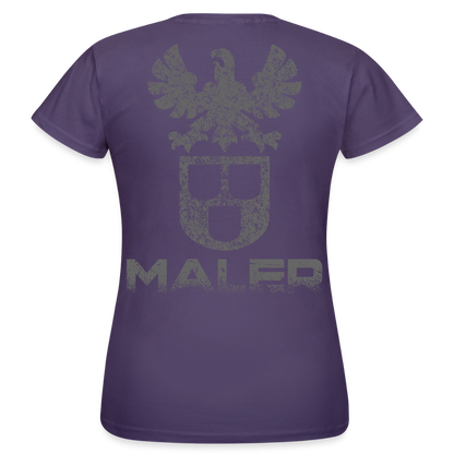 Frauen T-Shirt "Maler" Dunkellila Frauen T-Shirt