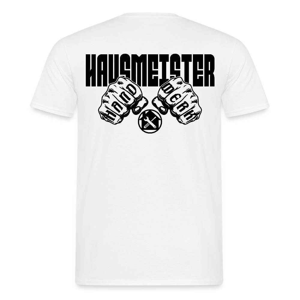Unisex T-Shirt "Hausmeister" Weiß Männer T-Shirt