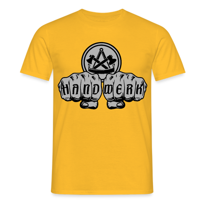 Unisex T-Shirt "Zimmermann" Gelb Männer T-Shirt