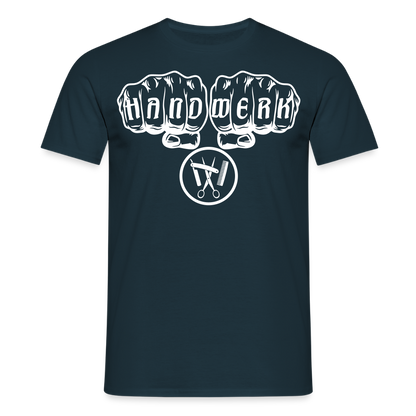 Unisex T-Shirt "Friseur" Navy Männer T-Shirt