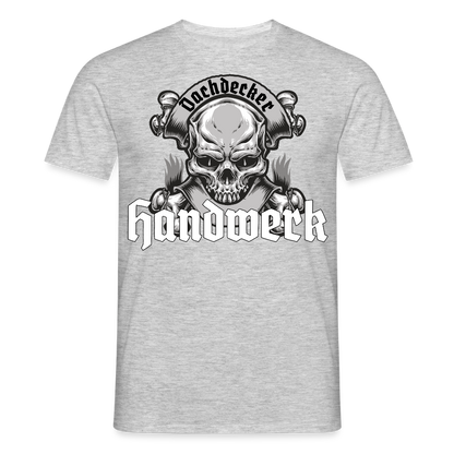 Unisex T-Shirt "Skull-Dachdecker" Grau meliert Männer T-Shirt