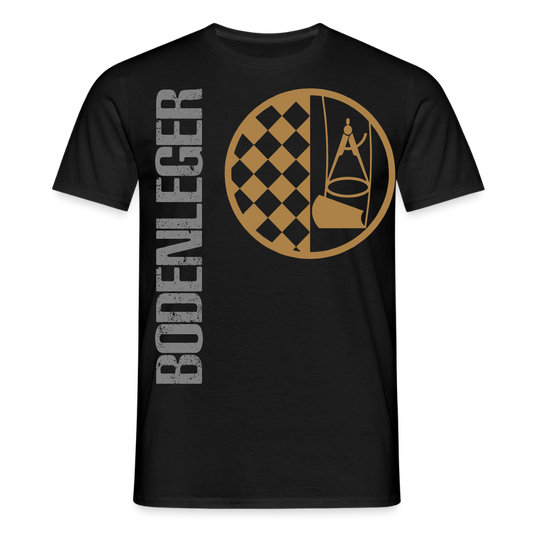 Unisex T-Shirt "Bodenleger" Schwarz Männer T-Shirt