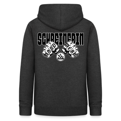 Frauen Hoodie "Schreinerin" (beidseitig beruckt) Anthrazit Frauen Hoodie