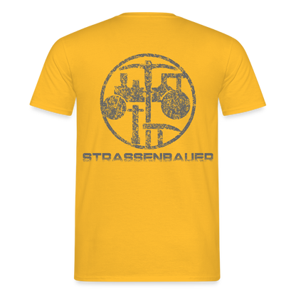 Unisex T-Shirt "Strassenbauer" Gelb Männer T-Shirt
