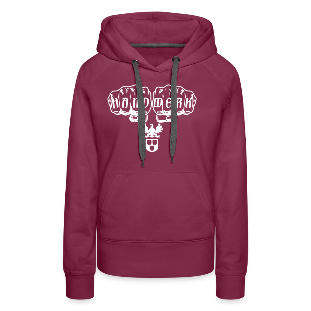 Frauen Premium Hoodie "Maler" Bordeaux Frauen Premium Hoodie