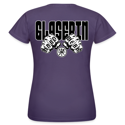 Frauen T-Shirt "Glaserin" (beidseitig bedruckt) - Dunkellila