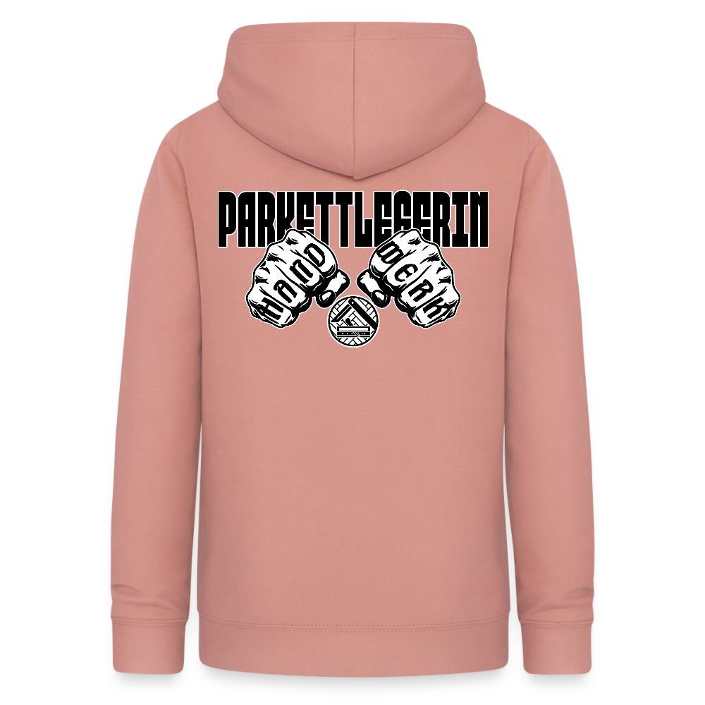 Frauen Hoodie "Parkettlegerin (beidseitig beruckt) Altrosa Frauen Hoodie