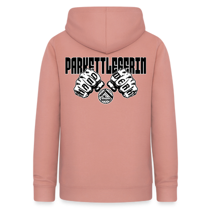Frauen Hoodie "Parkettlegerin (beidseitig beruckt) Altrosa Frauen Hoodie