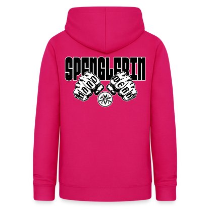 Frauen Hoodie "Spenglerin" (beidseitig beruckt) - dunkles Pink