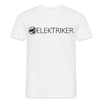 Unisex T-Shirt "Elektriker" Weiß Männer T-Shirt