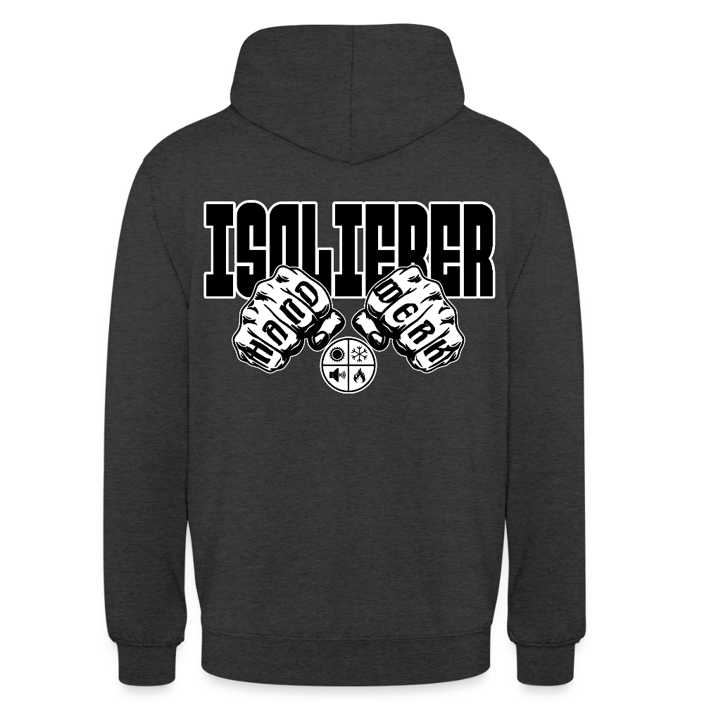 Unisex Hoodie "Isolierer" (beidseitig bedruckt) Anthrazit Unisex Hoodie