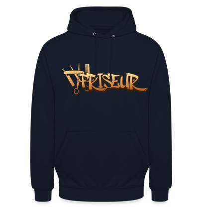 Unisex Hoodie "Friseur" Navy Unisex Hoodie