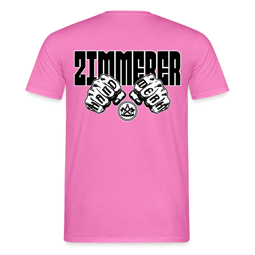Unisex T-Shirt "Zimmerer" (beidseitig bedruckt) Pink Männer T-Shirt