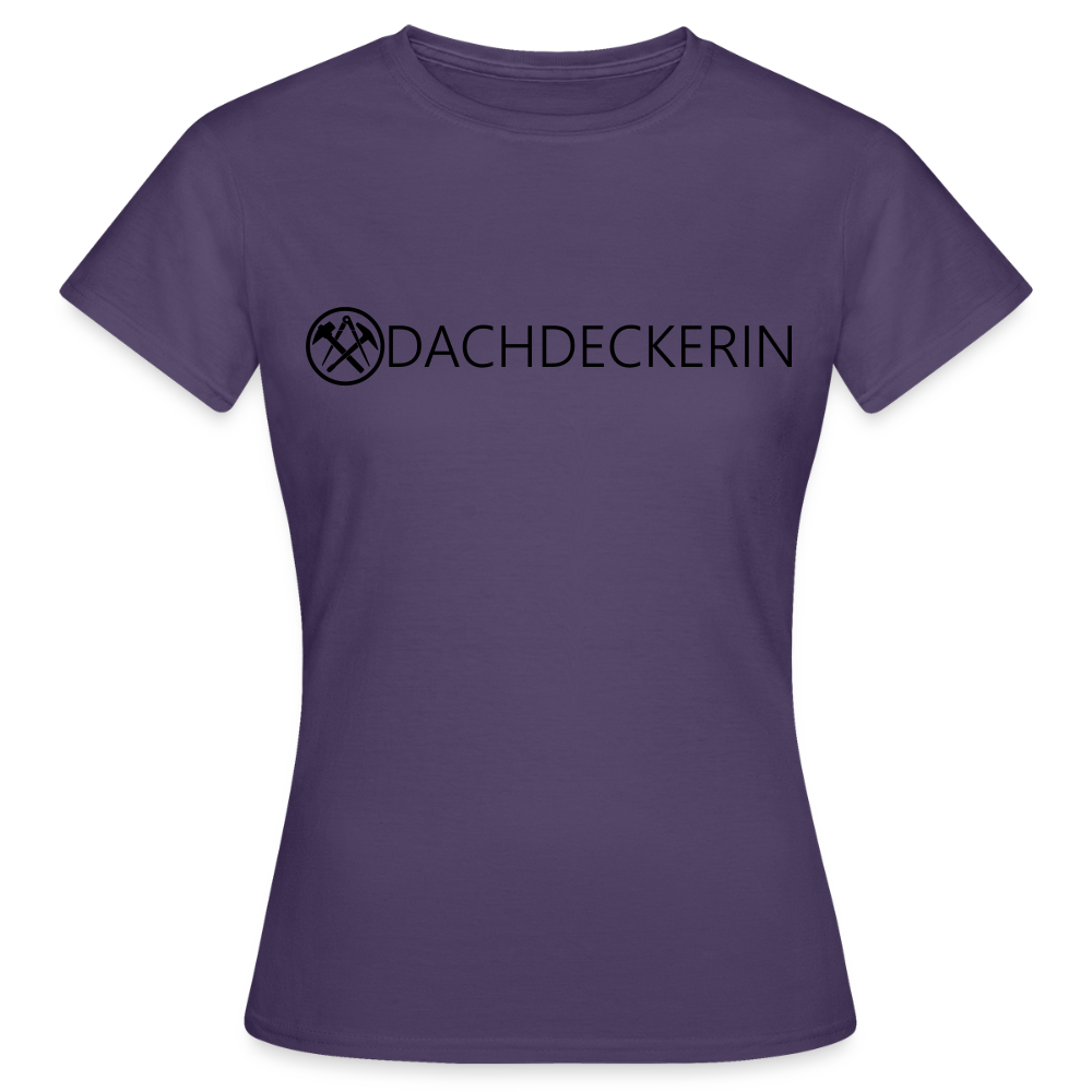 Frauen T-Shirt "Dachdeckerin" Dunkellila Frauen T-Shirt
