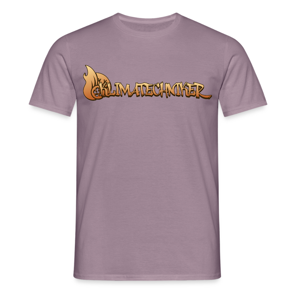 Unisex T-Shirt "Klimatechniker" Lilagrau Männer T-Shirt