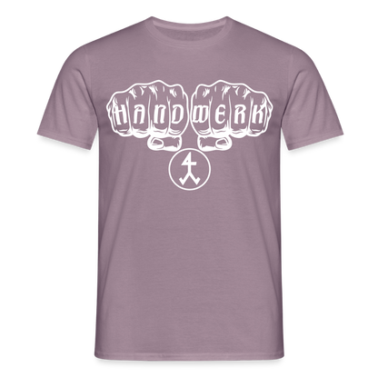 Unisex T-Shirt "Steinmetz" Lilagrau Männer T-Shirt