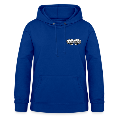 Frauen Hoodie "Bodenlegerin" (beidseitig beruckt) - Royalblau