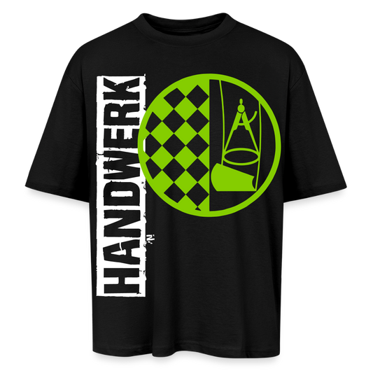 Oversized Unisex T-Shirt "Bodenleger" Schwarz Oversized Unisex T-Shirt