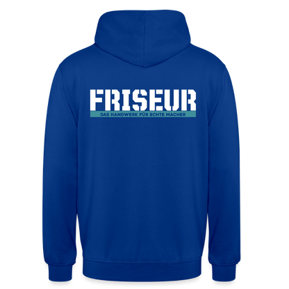 Unisex Hoodie HW-300 | MACHER "Friseur" Royalblau Unisex Hoodie {{ color }}