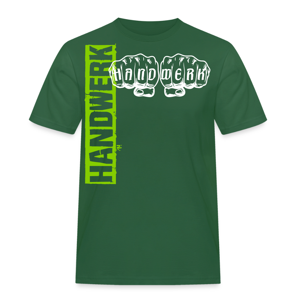 Unisex Workwear T-Shirt "Handwerk" Flaschengrün Männer Workwear T-Shirt