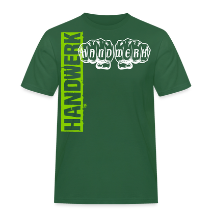 Unisex Workwear T-Shirt "Handwerk" Flaschengrün Männer Workwear T-Shirt