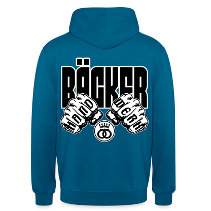 Unisex Hoodie "Bäcker" (beidseitig bedruckt) - Tiefseeblau 
