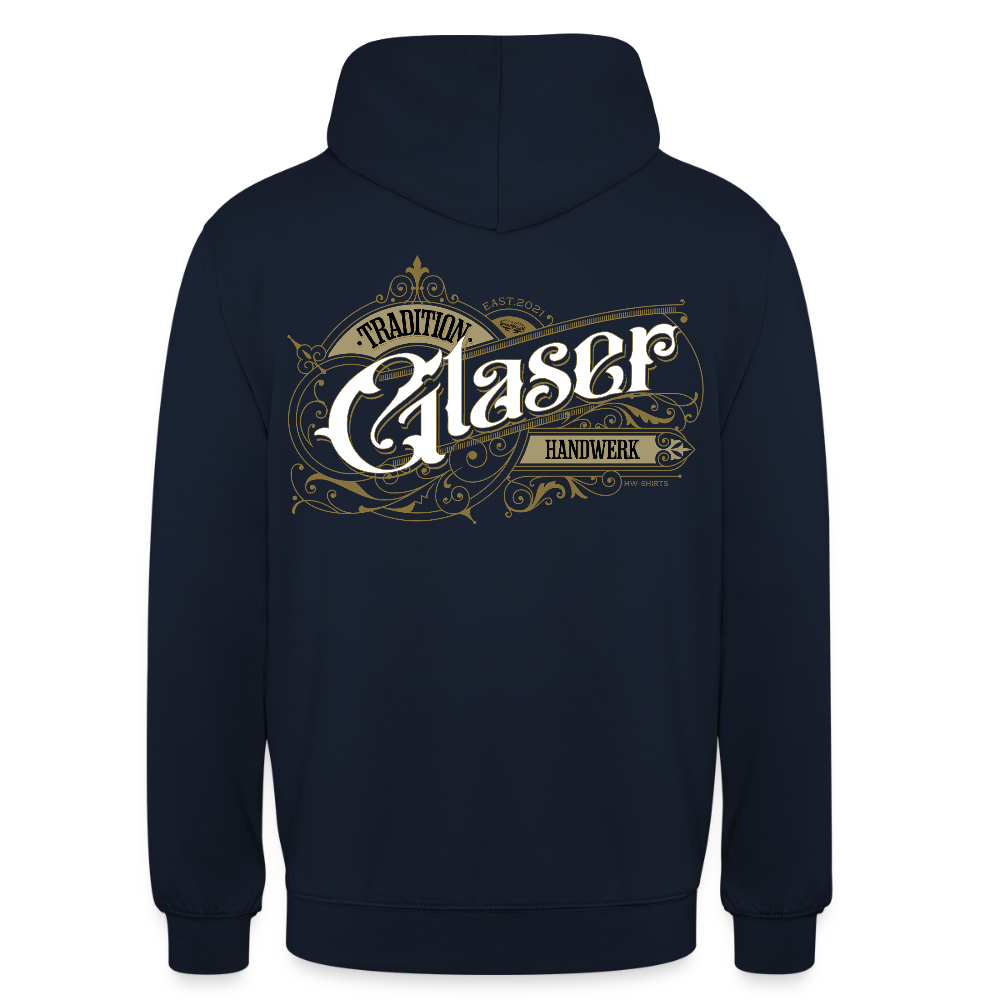 Unisex Hoodie "Glaser" Nostalgie Handwerk Navy Unisex Hoodie