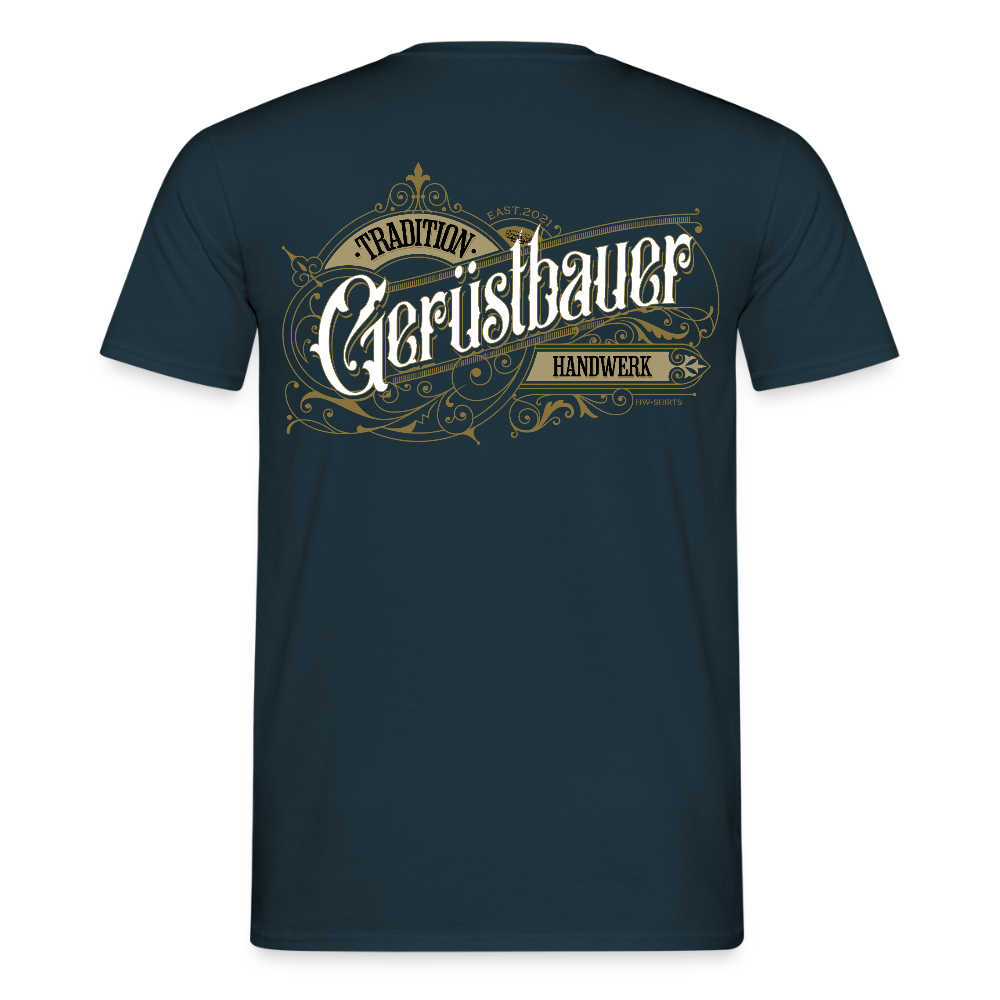 Unisex T-Shirt "Gerüstbauer" Nostalgie Handwerk Navy Männer T-Shirt