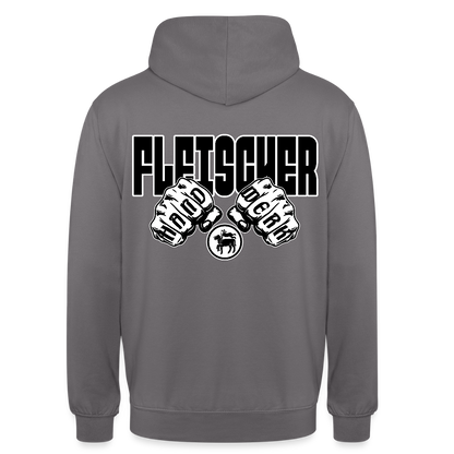 Unisex Hoodie "Fleischer" (beidseitig bedruckt) Mittelgrau Unisex Hoodie
