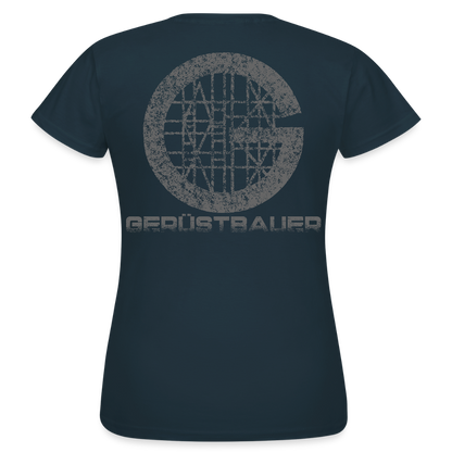 Frauen T-Shirt "Gerüstbauer" Navy Frauen T-Shirt