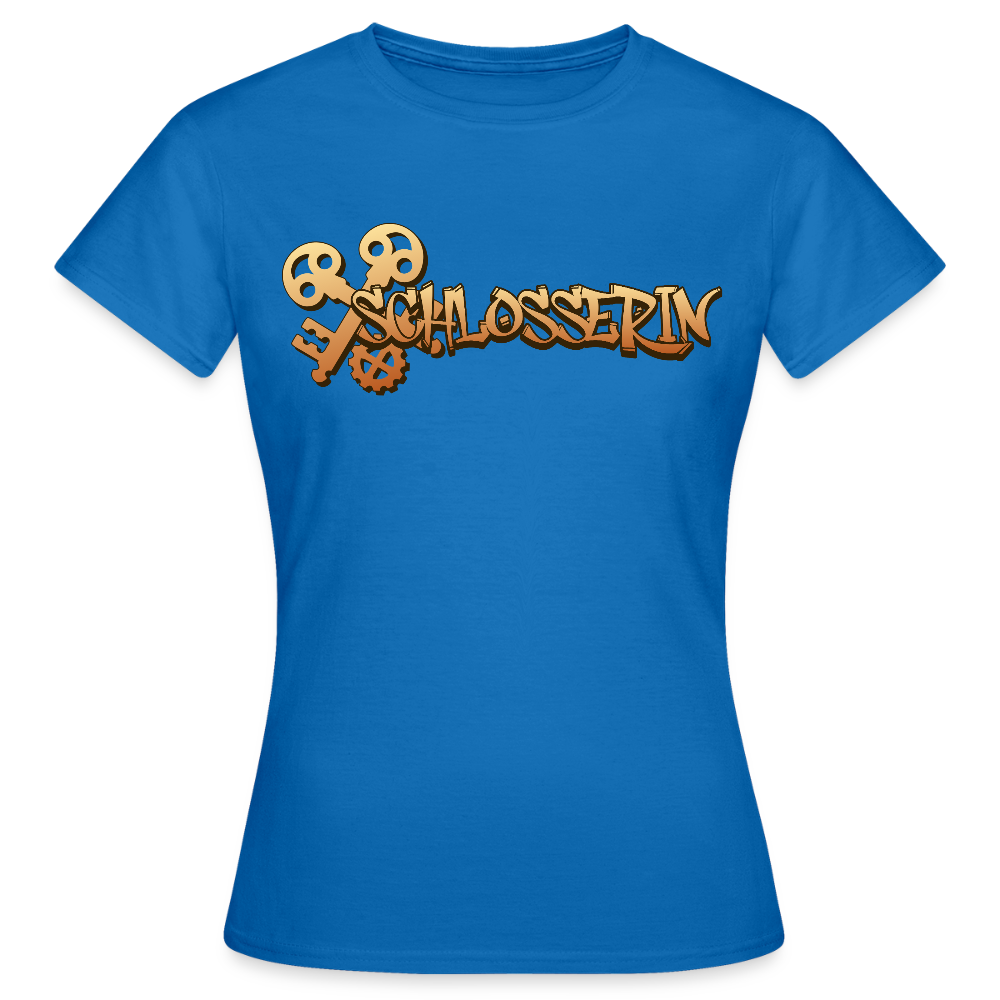 Frauen T-Shirt "Schlosserin" Royalblau Frauen T-Shirt