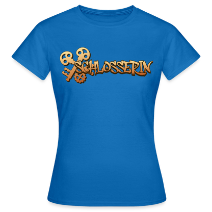Frauen T-Shirt "Schlosserin" Royalblau Frauen T-Shirt