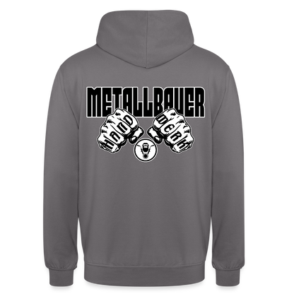 Unisex Hoodie "Metallbauer" (beidseitig bedruckt) - Mittelgrau