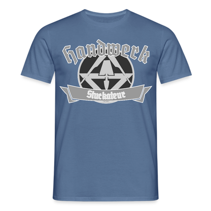 Unisex T-Shirt "Stuckateur" Taubenblau Männer T-Shirt