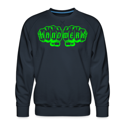 Unisex Premium Pullover "Bodenleger" neongrün Navy Männer Premium Pullover