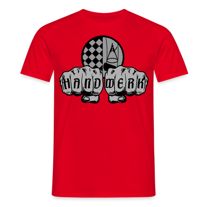 Unisex T-Shirt "Bodenleger" Rot Männer T-Shirt