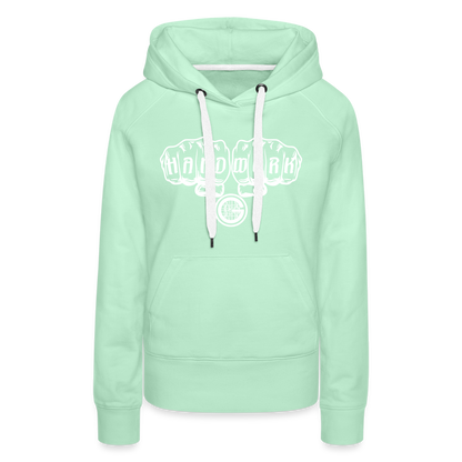 Frauen Premium Hoodie "Gerüstbauer" - helles Mintgrün