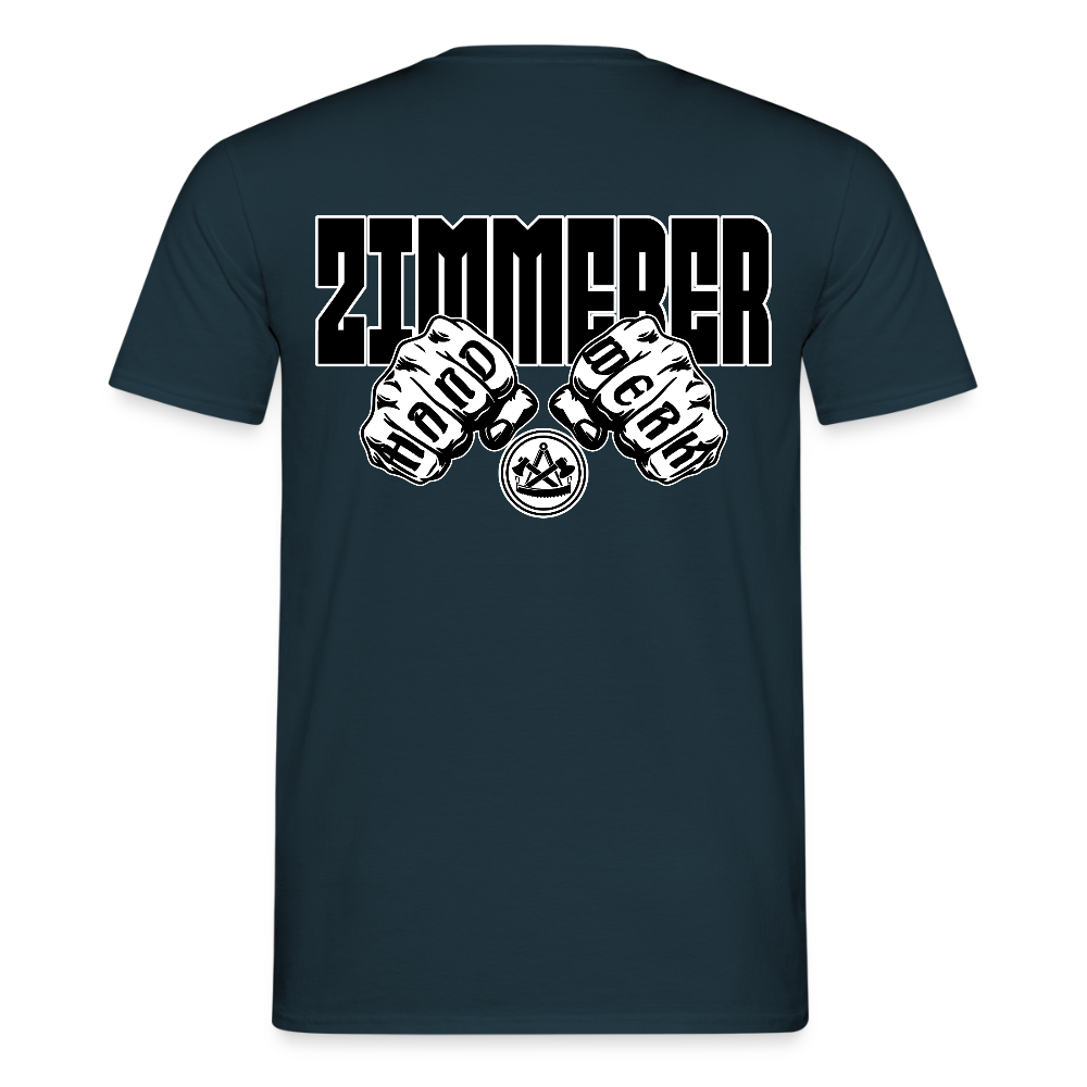 Unisex T-Shirt "Zimmerer" (beidseitig bedruckt) Navy Männer T-Shirt