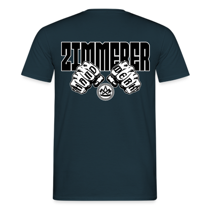 Unisex T-Shirt "Zimmerer" (beidseitig bedruckt) Navy Männer T-Shirt