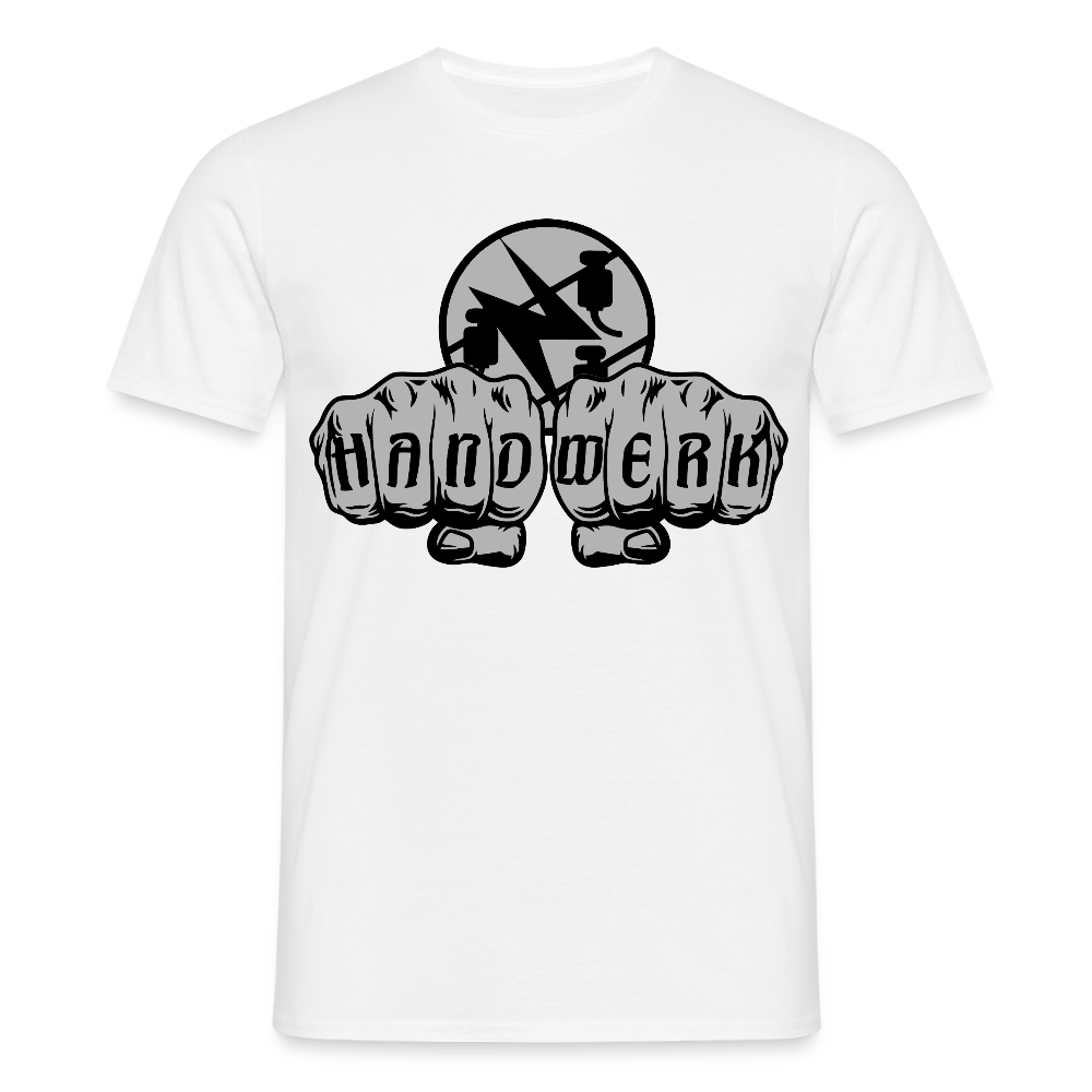 Unisex T-Shirt "Elektriker" Weiß Männer T-Shirt