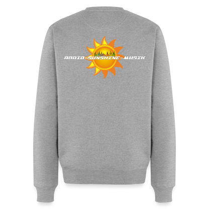 Unisex Premium Pullover "Radio-Sunshine-Musik" (beidseitig bedruckt) Grau meliert Männer Premium Pullover