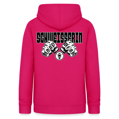 Frauen Hoodie "Schweisserin" (beidseitig beruckt) dunkles Pink Frauen Hoodie