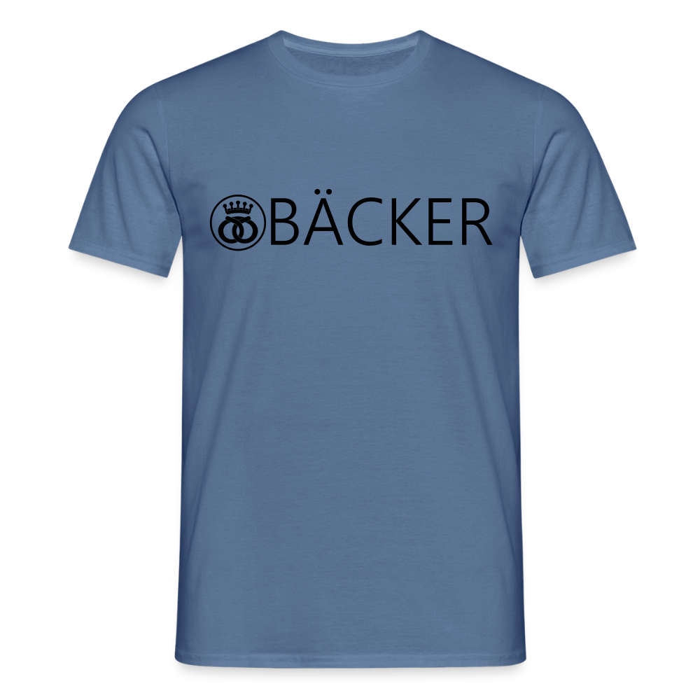 Unisex T-Shirt "Bäcker" Taubenblau Männer T-Shirt