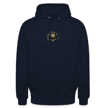 Unisex Hoodie "Handwerk-Rockt" (beidseitig bedruckt) - Navy